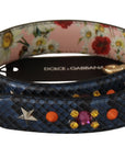 Dolce & Gabbana Elegant Blue Python Leather Bag Strap