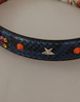 Dolce & Gabbana Elegant Blue Python Leather Bag Strap