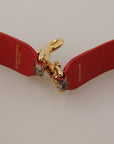 Dolce & Gabbana Chic Brown Python Leather Bag Strap