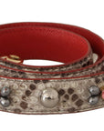Dolce & Gabbana Opulent Python Leather Bag Strap in Beige