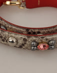Dolce & Gabbana Opulent Python Leather Bag Strap in Beige
