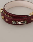 Dolce & Gabbana Elegant Python Leather Bag Strap in Bordeaux