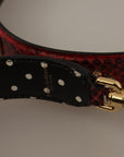 Dolce & Gabbana Red Python Leather Shoulder Bag Strap