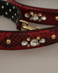 Dolce & Gabbana Red Python Leather Shoulder Bag Strap