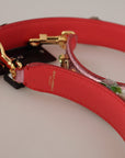 Dolce & Gabbana Elegant Metallic Pink Leather Shoulder Strap