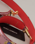Dolce & Gabbana Elegant Metallic Pink Leather Shoulder Strap