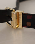 Dolce & Gabbana Multicolor Leather Belt with Gold Buckle