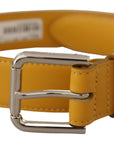 Dolce & Gabbana Elegant Leather Belt in Sunshine Yellow