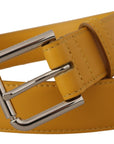 Dolce & Gabbana Elegant Leather Belt in Sunshine Yellow