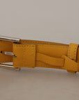 Dolce & Gabbana Elegant Leather Belt in Sunshine Yellow