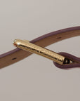 Dolce & Gabbana Elegant Metallic Pink Leather Belt