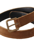 Dolce & Gabbana Elegant Engraved Buckle Leather Belt