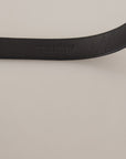 Dolce & Gabbana Elegant Black Leather Belt with Metal Buckle