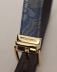 Dolce & Gabbana Elegant Navy Blue Leather Belt