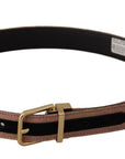 Dolce & Gabbana Chic Rose Pink Leather Belt with Logo Buckle