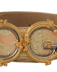 Dolce & Gabbana Elegant Leather Belt with Logo Buckle