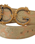 Dolce & Gabbana Elegant Leather Belt with Logo Buckle