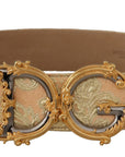 Dolce & Gabbana Elegant Leather Belt with Logo Buckle