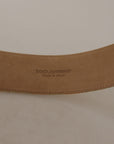 Dolce & Gabbana Elegant Leather Belt with Logo Buckle