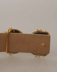 Dolce & Gabbana Elegant Leather Belt with Logo Buckle