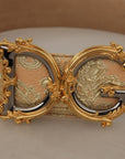Dolce & Gabbana Elegant Leather Belt with Logo Buckle