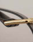 Dolce & Gabbana Elegant Engraved Buckle Leather Belt
