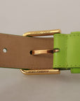 Dolce & Gabbana Elegant Leather Belt with Mini Bag Accessory