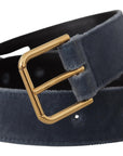 Dolce & Gabbana Elegant Navy Velvet Designer Belt