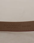 Dolce & Gabbana Chic Suede Belt with Logo Engraved Buckle