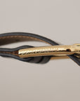 Dolce & Gabbana Elegant Leather Belt with Logo Buckle