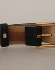 Dolce & Gabbana Elegant Leather Belt with Logo Buckle