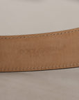 Dolce & Gabbana Elegant Leather Belt with Logo Buckle