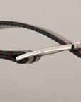 Dolce & Gabbana Elegant Leather Belt with Engraved Buckle