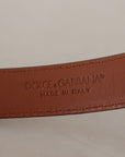 Dolce & Gabbana Elegant Engraved Leather Belt - Timeless Style