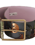 Dolce & Gabbana Elegant Multicolor Canvas-Leather Belt
