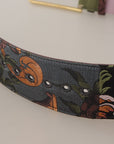 Dolce & Gabbana Elegant Multicolor Canvas-Leather Belt