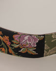 Dolce & Gabbana Elegant Multicolor Canvas-Leather Belt