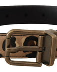 Dolce & Gabbana Chic Engraved Logo Leather Belt