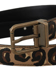 Dolce & Gabbana Chic Engraved Logo Leather Belt