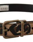 Dolce & Gabbana Chic Engraved Logo Leather Belt