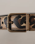 Dolce & Gabbana Chic Engraved Logo Leather Belt