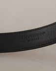 Dolce & Gabbana Chic Engraved Logo Leather Belt