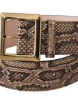 Dolce & Gabbana Elegant Leather Belt with Logo Buckle