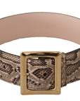Dolce & Gabbana Elegant Leather Belt with Logo Buckle