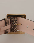 Dolce & Gabbana Elegant Leather Belt with Logo Buckle