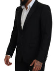 Dolce & Gabbana Elegant Martini Black Formal Blazer