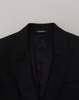 Dolce & Gabbana Elegant Martini Style Black Formal Blazer