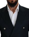 Dolce & Gabbana Elegant Cashmere-Silk Blend Blue Blazer
