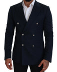 Dolce & Gabbana Elegant Cashmere-Silk Blend Blue Blazer