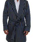 Dolce & Gabbana Elegant Striped Silk Blend Robe